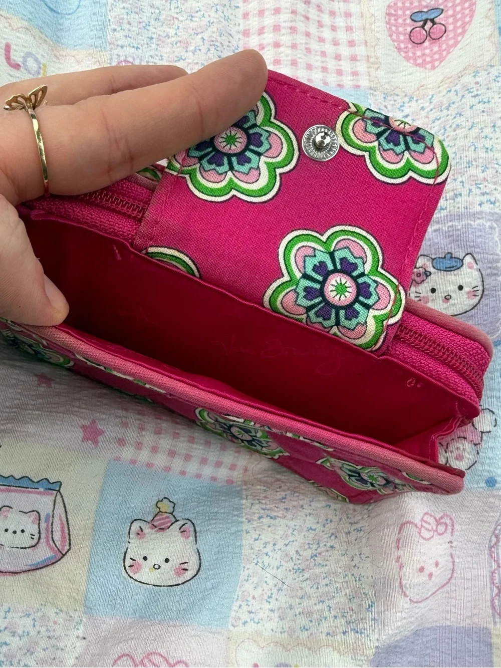 Vera Bradley Magenta Floral Wristlet Wallet